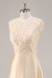 A-Line Champagne 2-Piece Mother of the Bride Dress