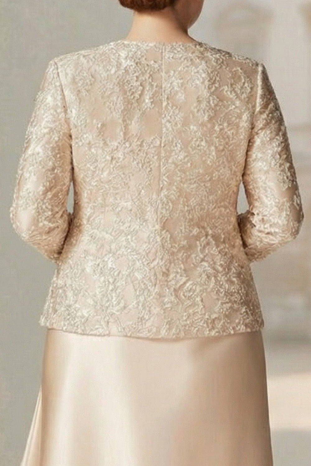 Champagne Plus Size A-Line 2-Piece Mother of the Bride Dress