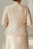 Champagne Plus Size A-Line 2-Piece Mother of the Bride Dress