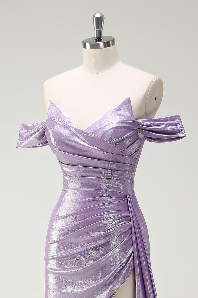 Drapy Cape Lace Dress Light Lilac