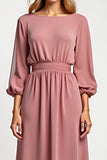 Blush A Line Round Neck Long Mother of the Bride Dress