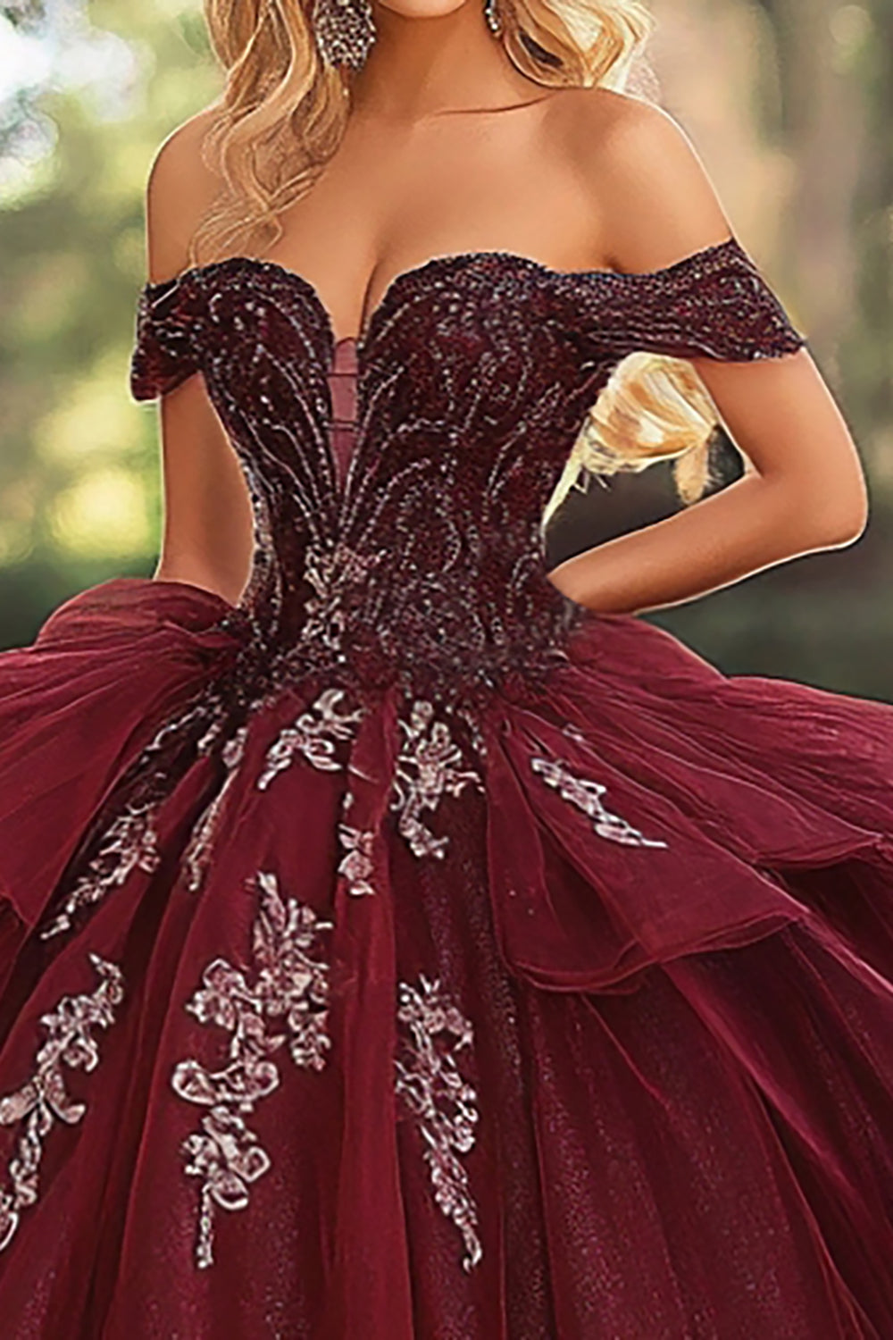 burgundy quinceanera dresses off the shoulder Burgundy Quinceanera Dresses Sweet 15 16 Off Shoulder Birthday Party Ball Gowns
