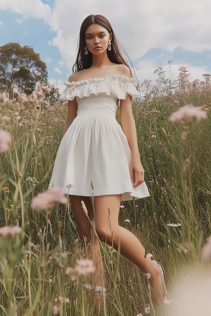 Short Off Shoulder Cocktail Graduation Dress R770W