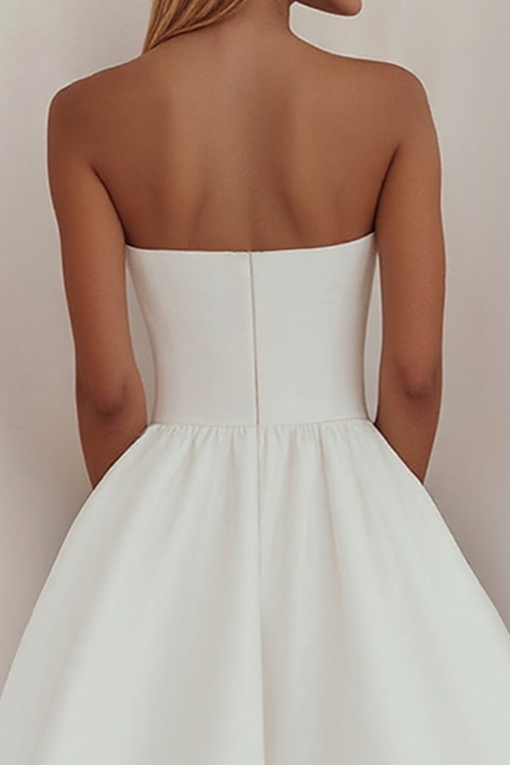 ZAPAKA Women Little White Dress A-Line Straight Satin Knee Length Graduation Dress ZAPAKA Women Little White Dress A-Line Straight Satin Knee Length Graduation Dress