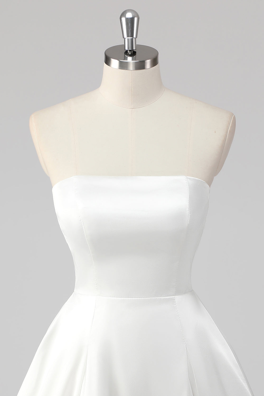 Simple Mini A-Line Square Neck Little White Graduation Dress