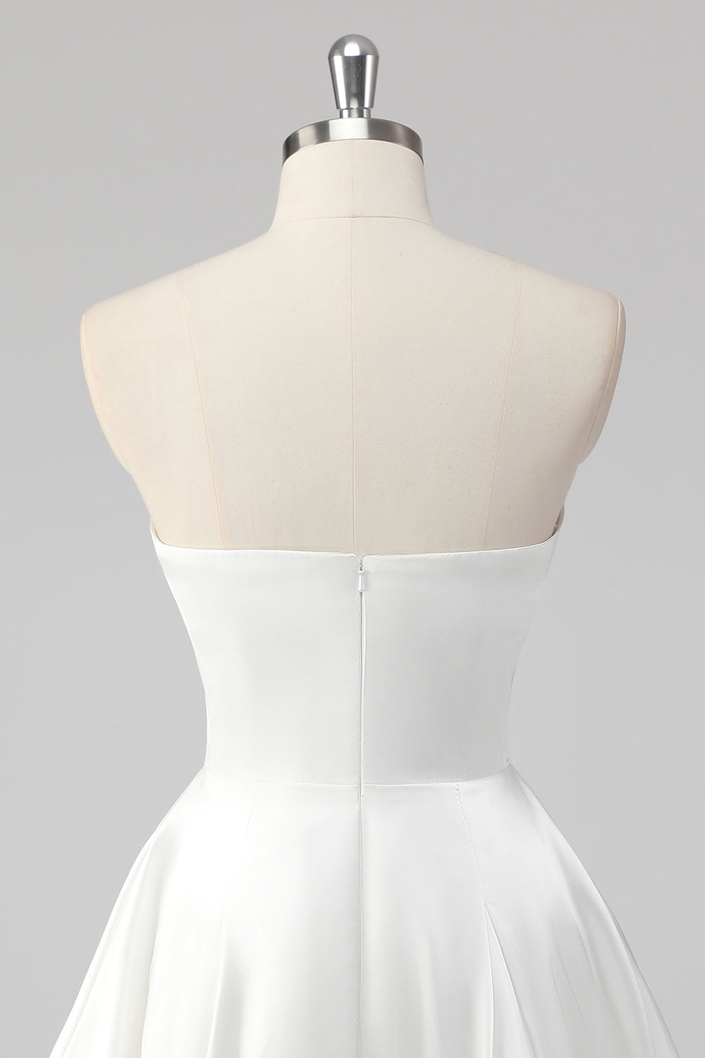 ZAPAKASA Women Simple White Graduation Dress A-Line Strapless Little White Dress ZAPAKASA Women Simple White Graduation Dress A-Line Strapless Little White Dress