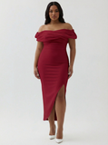Plus Size White Sheath Satin Off the Shoulder Matte Asymmetrical Graduation Dress
