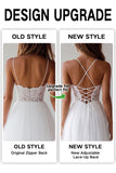 Plus Size Lace White A Line Tulle Tea Length Graduation Dress