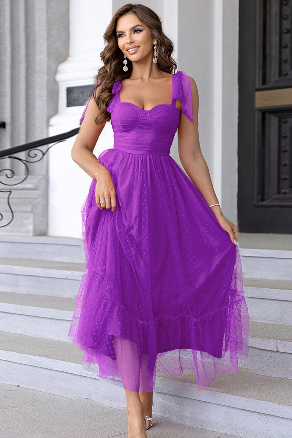 ZAPAKASA Women A Line Black Bridesmaid Dress with Bow Spaghetti Straps Black Pleated Sweetheart Long Wedding Guest Dress ZAPAKASA Women A Line Black Bridesmaid Dress with Bow Spaghetti Straps Black Pleated Sweetheart Long Wedding Guest Dress
