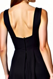 A Line Black Backless Knee-Length Graduation Dress