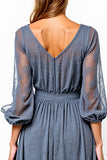 Lace A Line Grey V-Neck Knee-Length Formal Dress