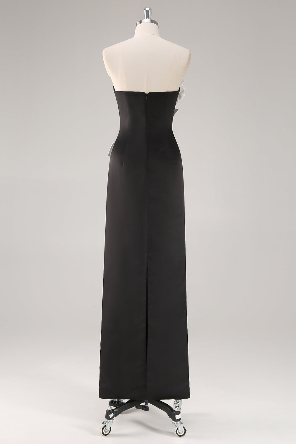 ZAPAKASA Women Black Wedding Guest Dress with 3D Flowers Sheath