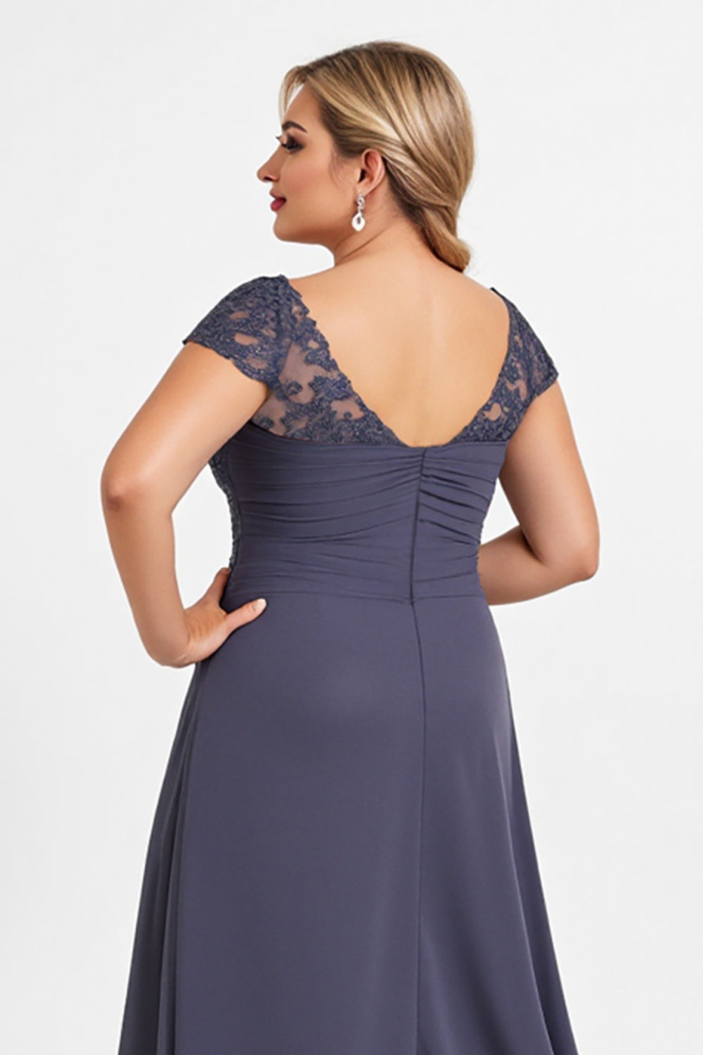 Twilight A Line Plus Size Long Mother of the Bride Dress with Slit