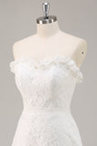 White A Line Lace Sweetheart Mini Graduation Dress
