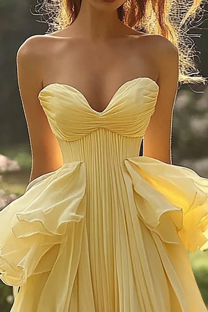 White sweetheart chiffon long prom dress white formal dress,DS2121
