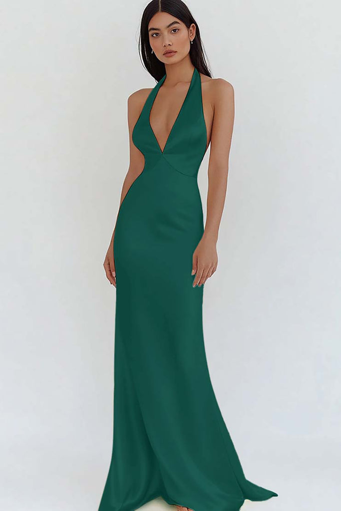 Daffodil Halter Long Prom Dresses main image 1