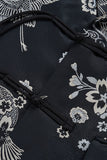 Black Floral Peaked Lapel Men's Blazer