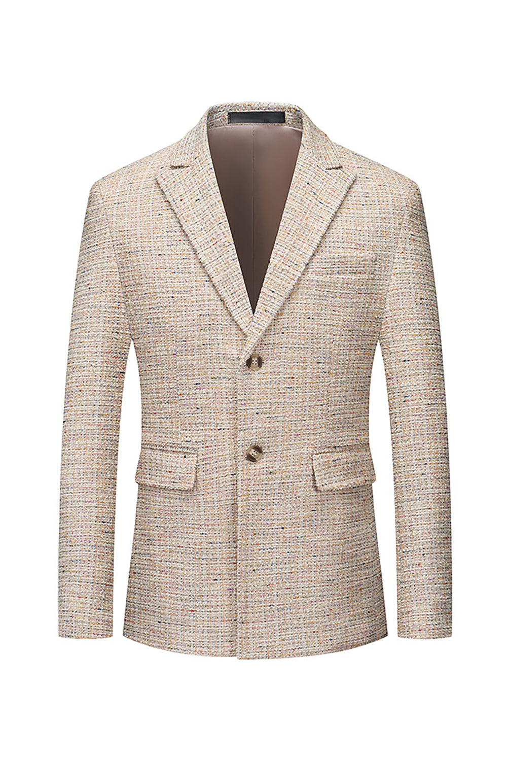 Grey Peaked Lapel Single Breasted Men's Blazer