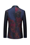 Dark Navy Notched Lapel One Button Men's Prom Blazer