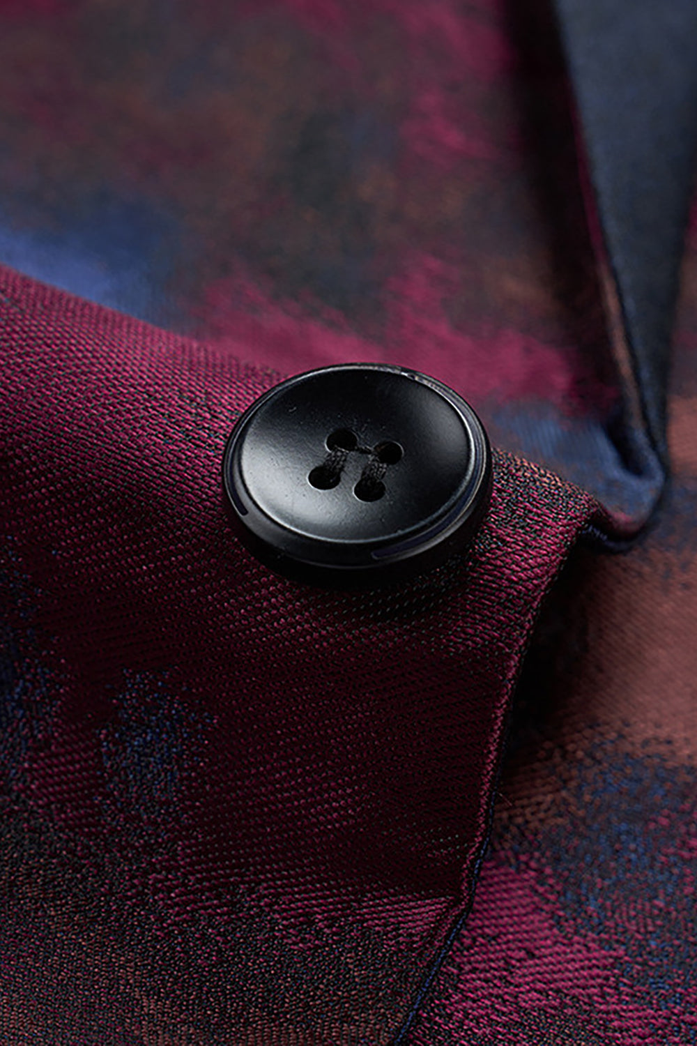 Dark Navy Notched Lapel One Button Men's Prom Blazer