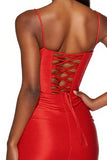 Orange Bodycon Satin Square Neck Short Homecoming Dress