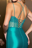 Sparkly Peacock Green Corset Short Satin Homecoming Dress with Beading