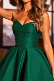 Dark Green Corset Sweetheart Short Homecoming Dress
