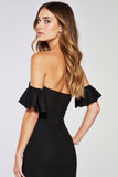 Black Satin Strapless Bodycon Short Homecoming Dress