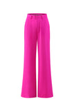 Fuchsia 2 Piece Satin Long Sleeves Business Suits with Pockets
