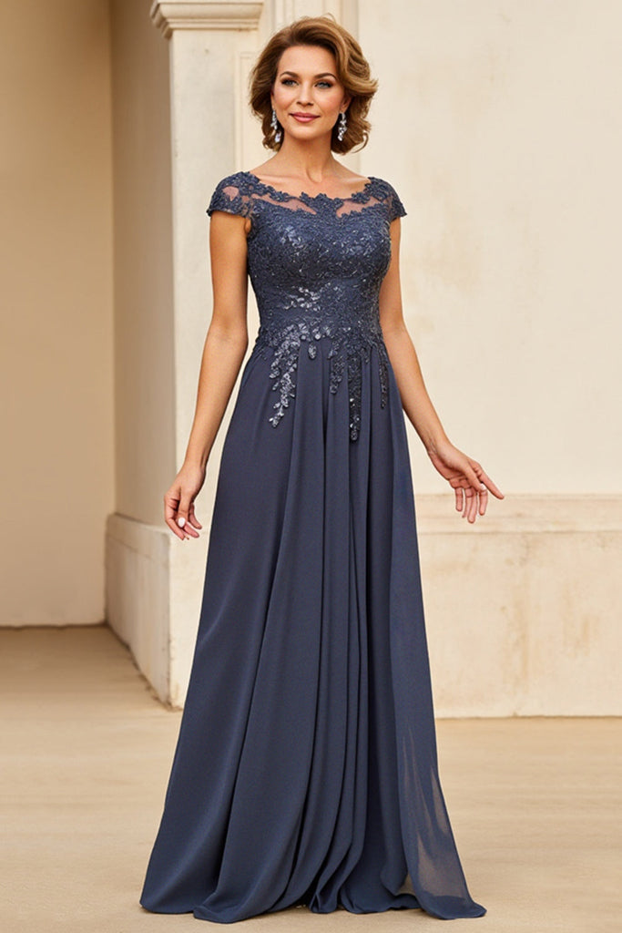 Sparkly Twilight A Line Beaded Mother of Bride Dress with Shawl