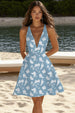 Blue White Flower
