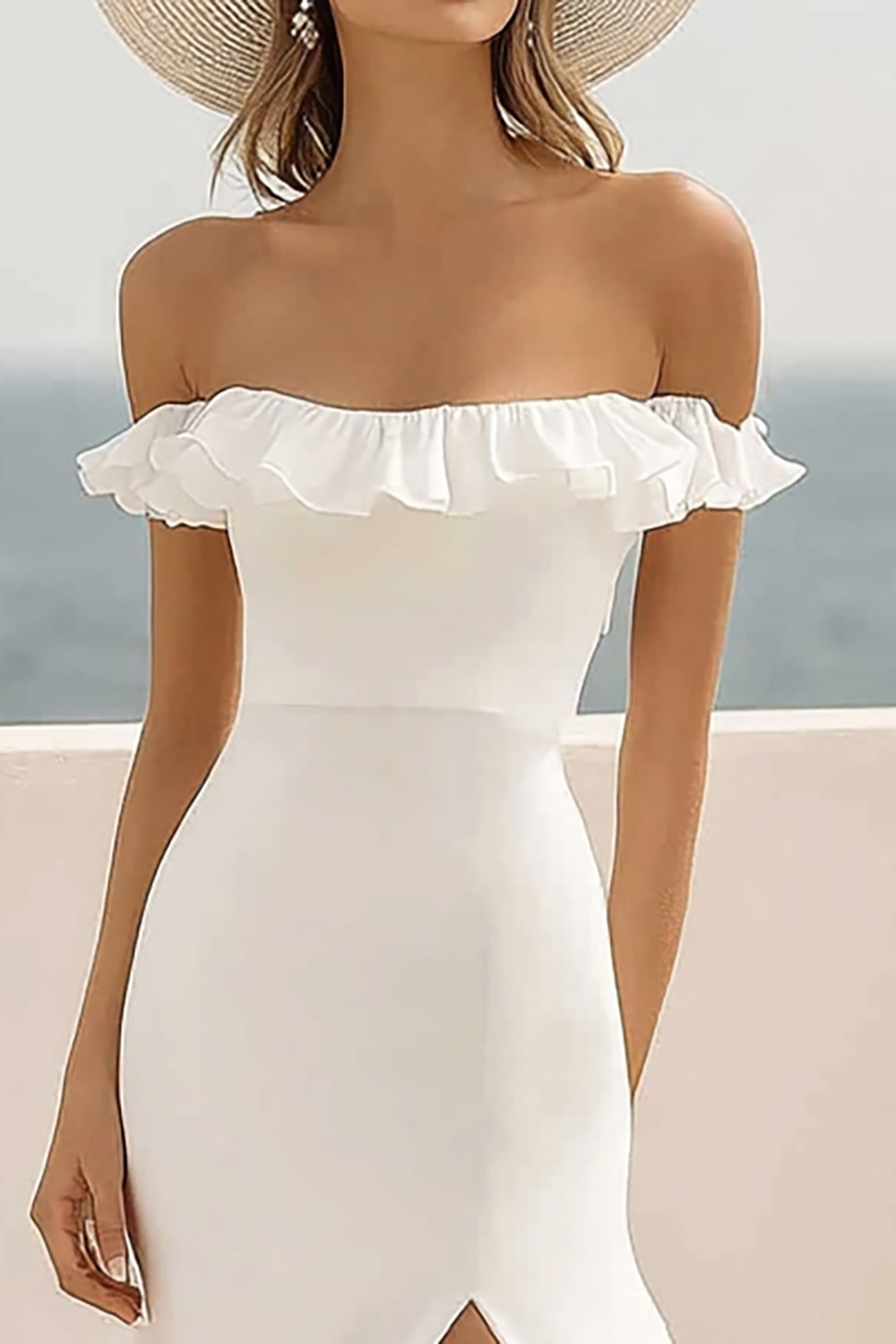 chiffon frill bodycon dress Pink Bodycon Dress Maxi Ruffle Slit Chiffon