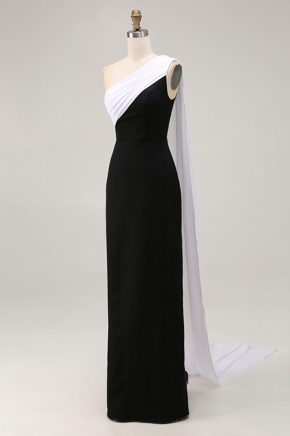 black dress with white sides Ever New contrast maxi dress in black and white