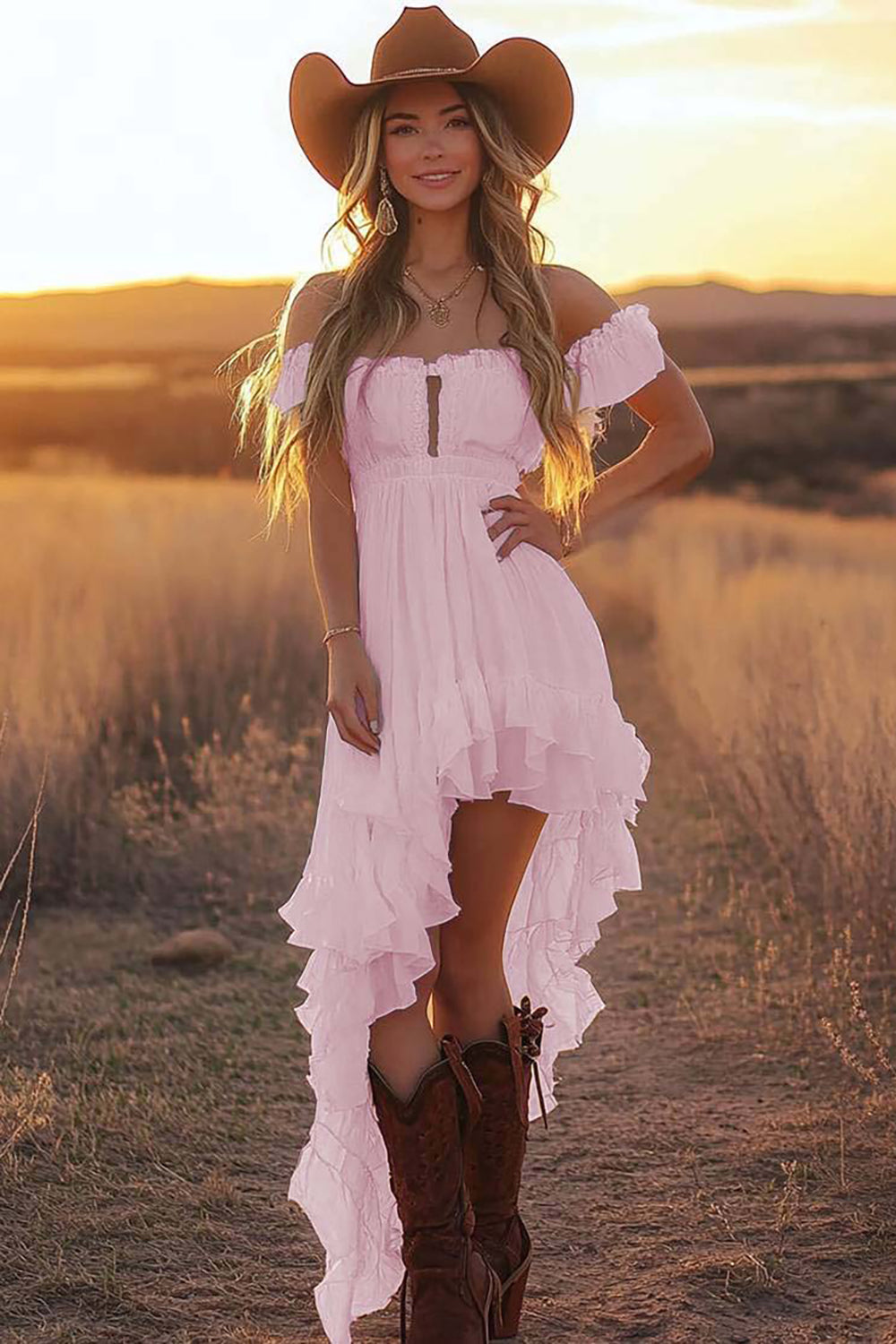 Zapakasa Women White A Line Formal Dress with Ruffles Chiffon Asymmetrical Off the Shoulder Boho Dress Zapakasa Women White A Line Formal Dress with Ruffles Chiffon Asymmetrical Off the Shoulder Boho Dress
