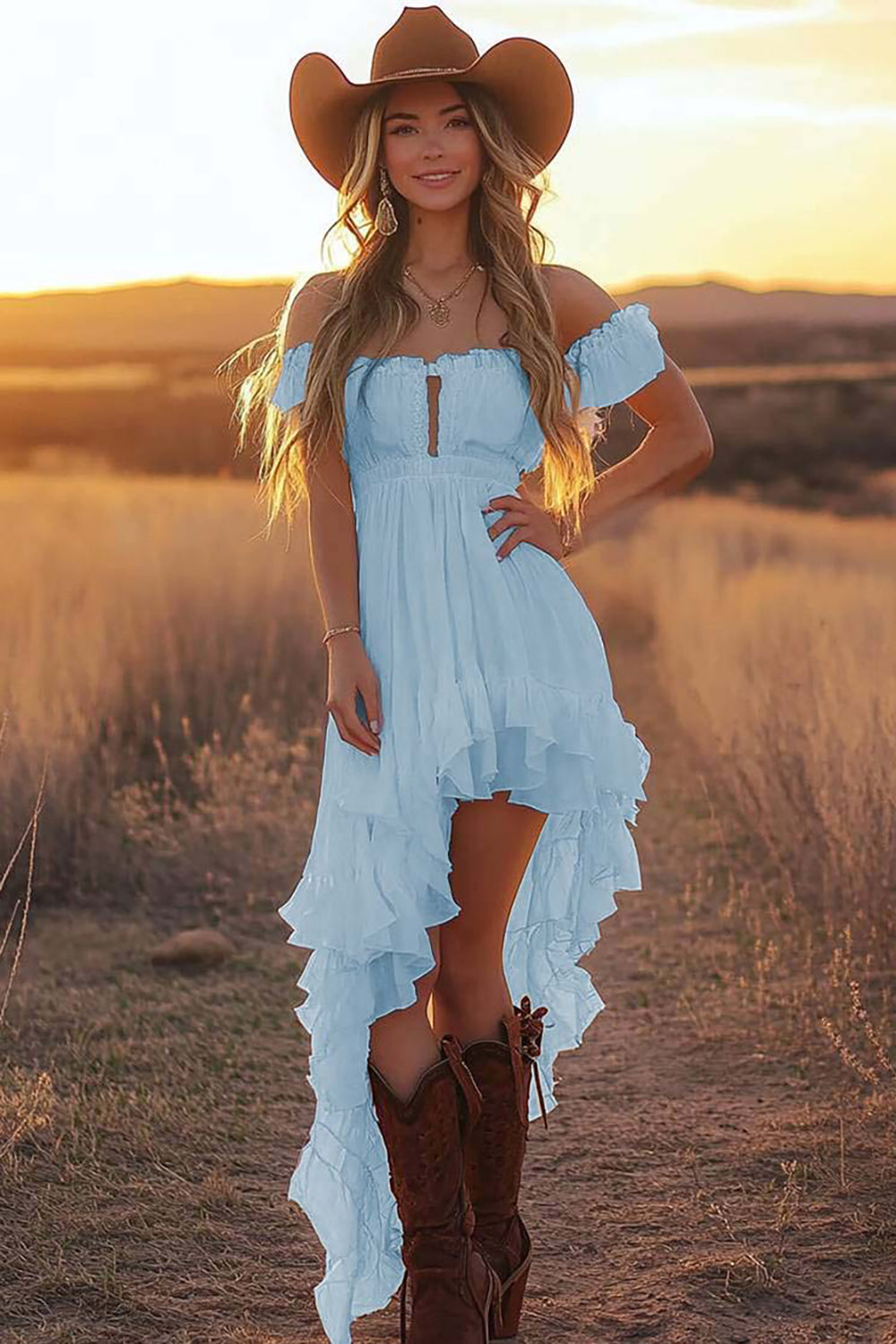 Zapakasa Women White A Line Formal Dress with Ruffles Chiffon Asymmetrical Off the Shoulder Boho Dress Zapakasa Women White A Line Formal Dress with Ruffles Chiffon Asymmetrical Off the Shoulder Boho Dress