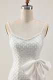 Sparkly White Pearls Short Tight Homecoming Dress