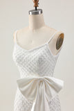 Sparkly White Pearls Short Tight Homecoming Dress