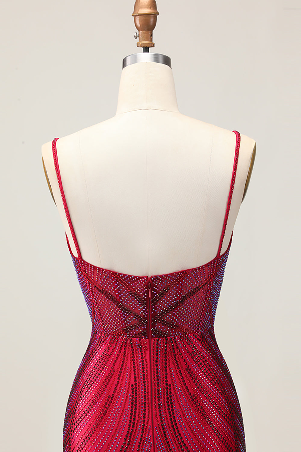 Sparkly Burgundy Tight Short Homecoming Dress with Beading