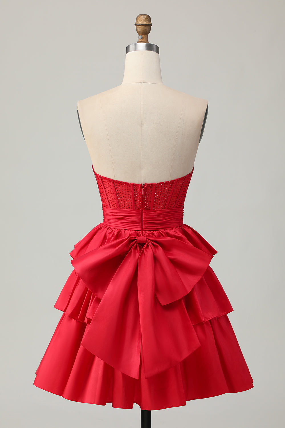Sparkly Green Corset A Line Short Bow Homecoming Dress with Ruffles