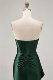 Sparkly Dark Green Tight Short Corset Homecoming Dress with Sash