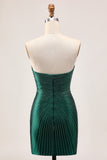 Sparkly Dark Green Sweetheart Tight Short Homecoming Dress