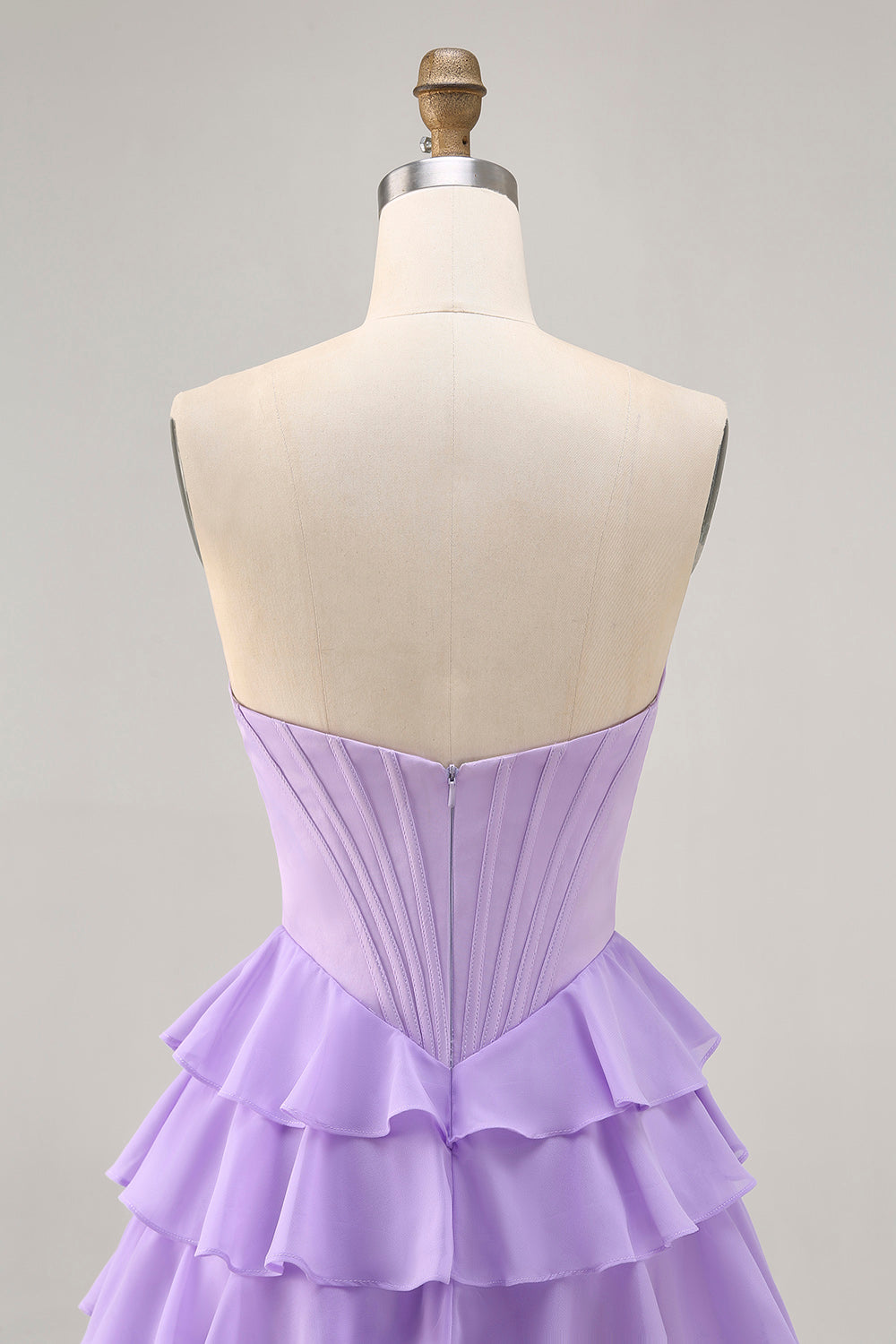 Sparkly Blush Sweetheart Short Corset Homecoming Dress with Ruffles