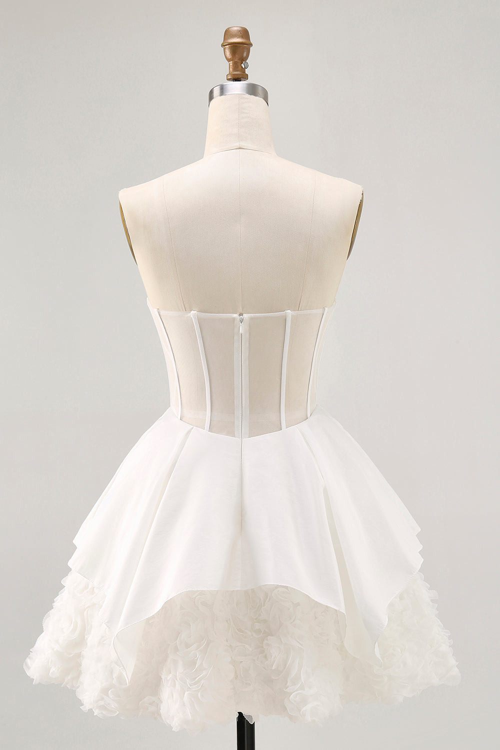 white corset dress short Hollie Structured Corset Mini Dress / White | MESHKI
