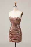 Sparkly Fuchsia Sweetheart Sequin Tight Short Homecoming Dress
