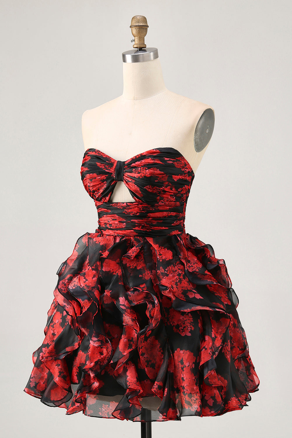 black and red homecoming dresses V Neck High Low Black Prom Dresses, V Neck Red Prom Dresses, Black Graduation Dresses, Homecoming Dresses