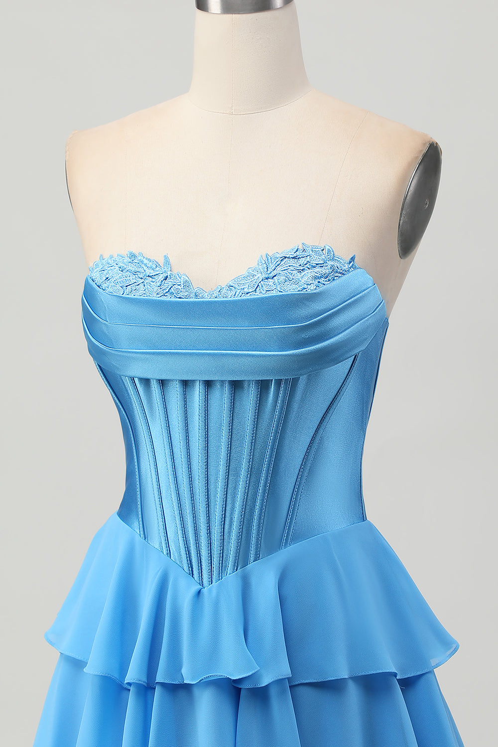 Yellow Ruched Sweetheart Corset Short Homecoming Dress with Appliques