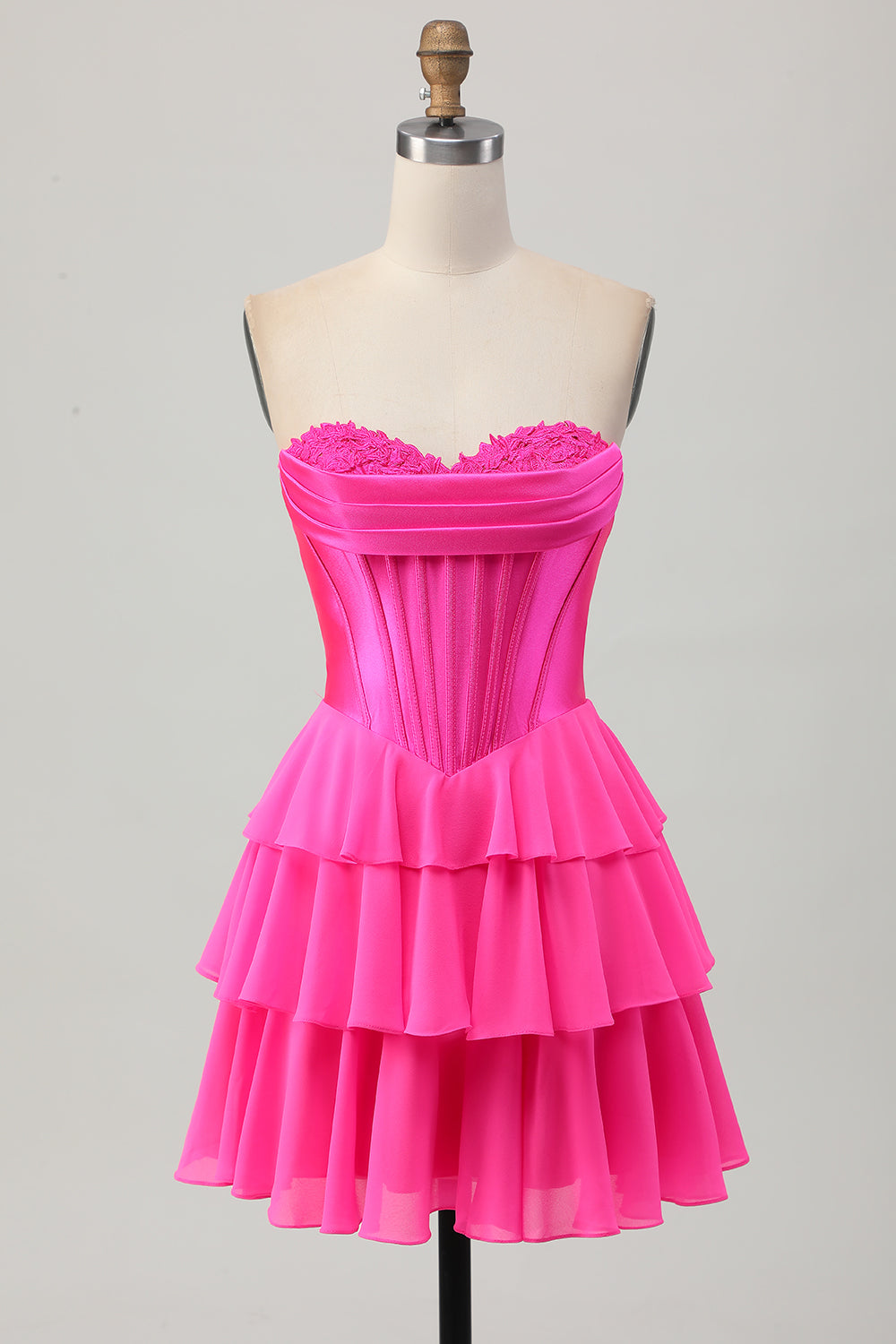 Blue Corset Sweetheart Short Ruched Homecoming Dress with Ruffles
