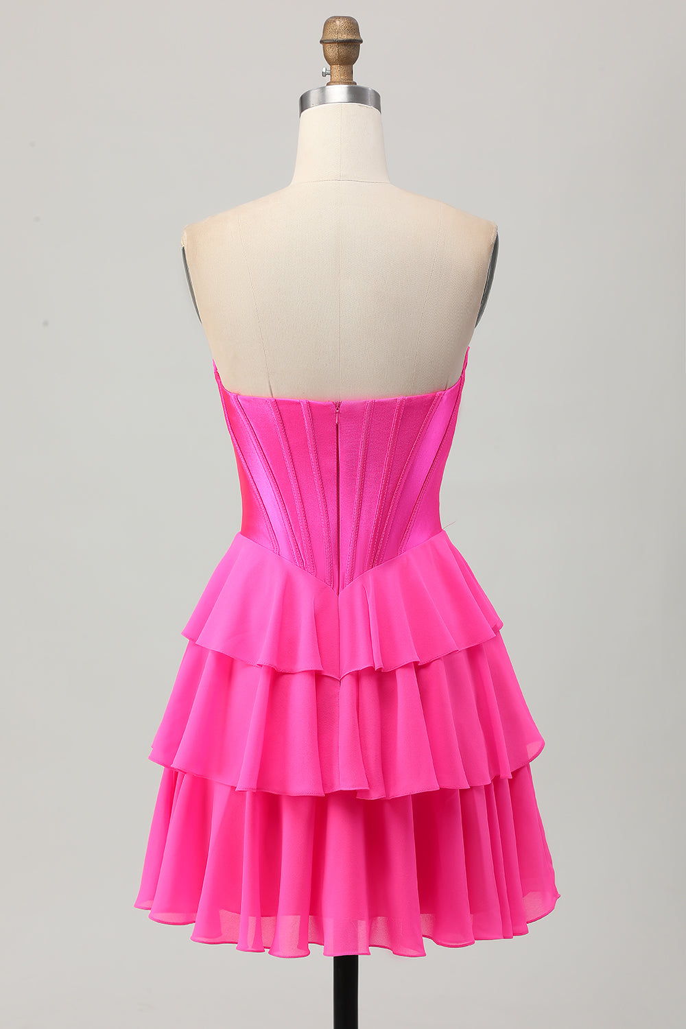 Blue Corset Sweetheart Short Ruched Homecoming Dress with Ruffles