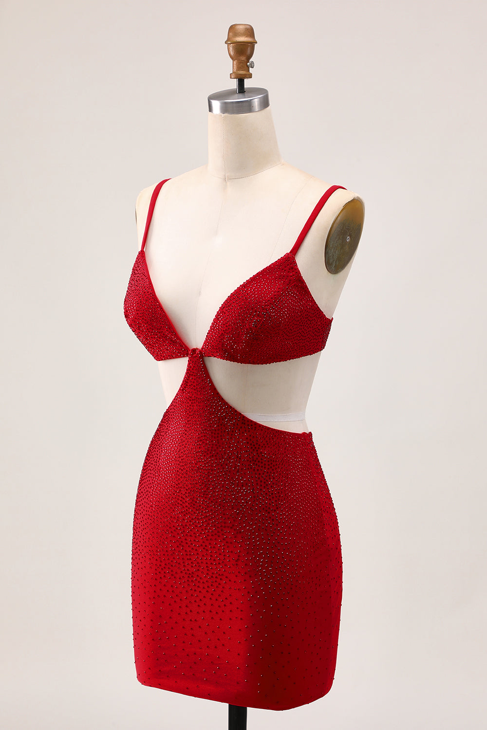 Zapakasa Women Sparkly Red Tight Short Homecoming Dress with Beading Spaghetti Straps Cut Out Backless Cocktail Dress Zapakasa Women Sparkly Red Tight Short Homecoming Dress with Beading Spaghetti Straps Cut Out Backless Cocktail Dress