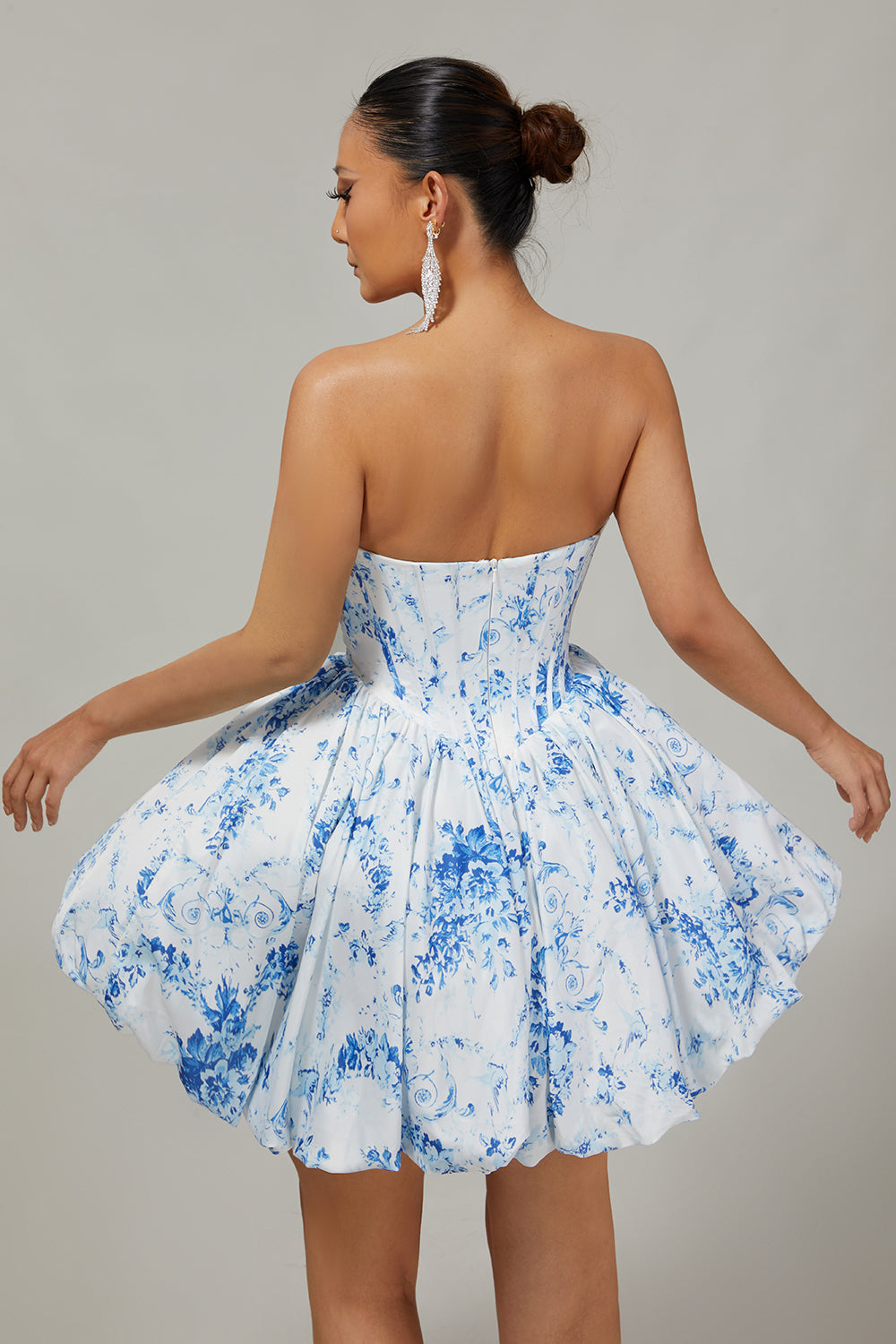 Pink Sweetheart Floral Corset Short Homecoming Dress